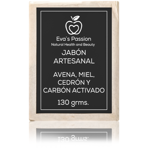 Jabón Artesanal Avena, Miel, Cedrón y Carbón Activado